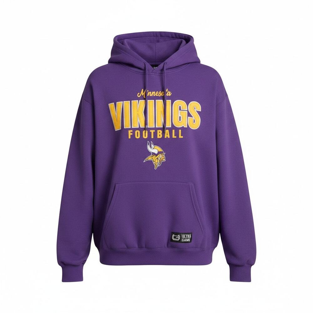 Minnesota Vikings NFL Hoodie Purple Graphic Football NWT XL